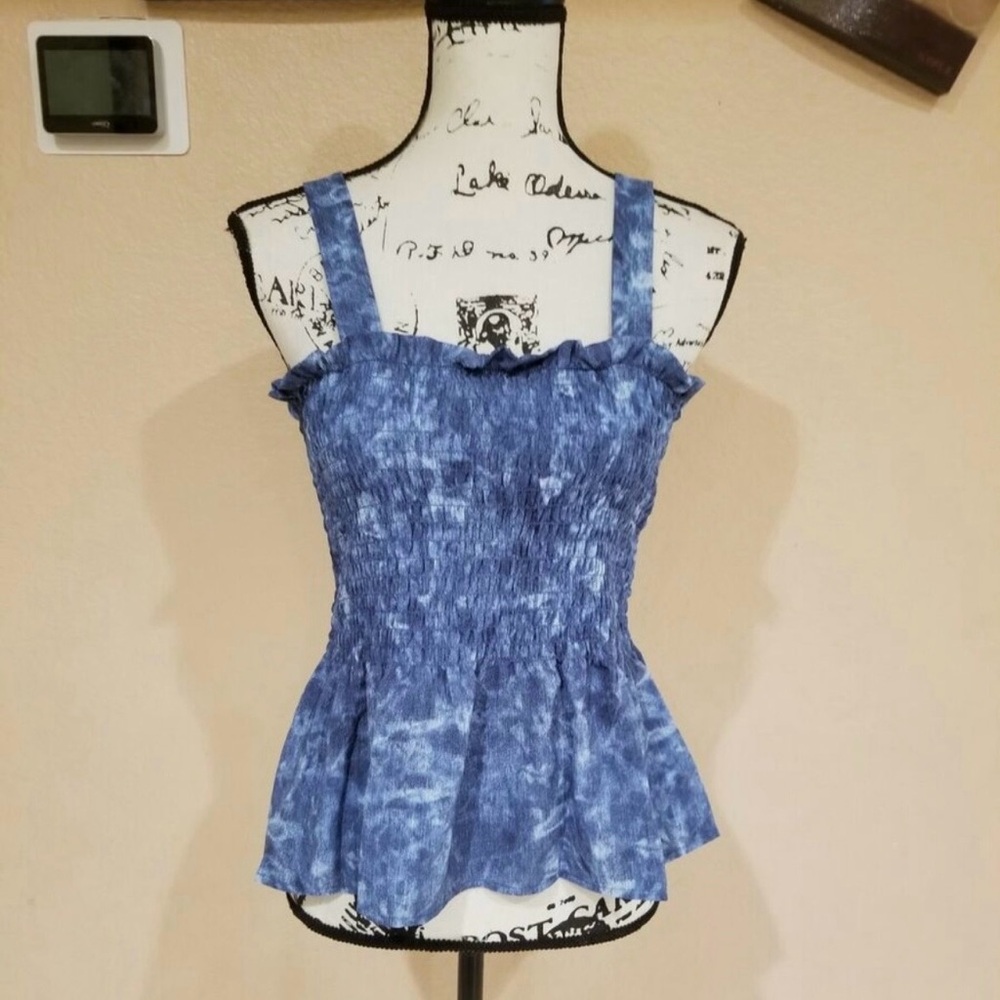 Michael Michael Kors Smocked Tank Tops Size small tye dyed